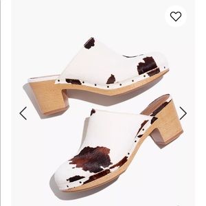 The Ayanna Clog in Cow Print Calf Hair